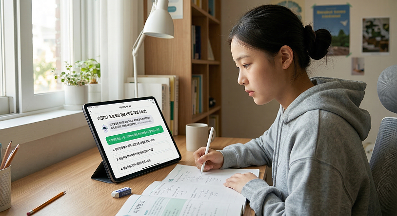 AI 학습 코치 화면